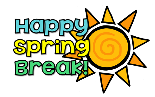  Happy Spring Break!  Sun with words